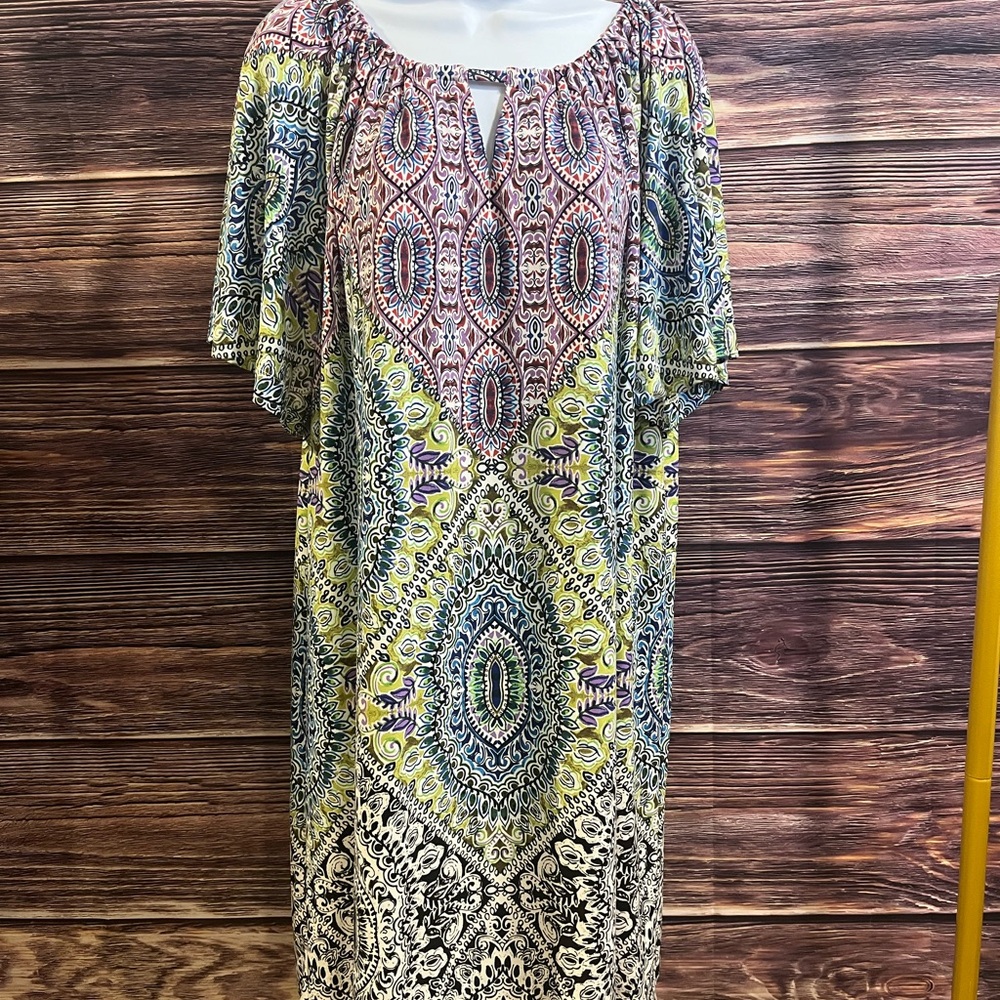 Chico's Vibrant Patterned Midi Dress